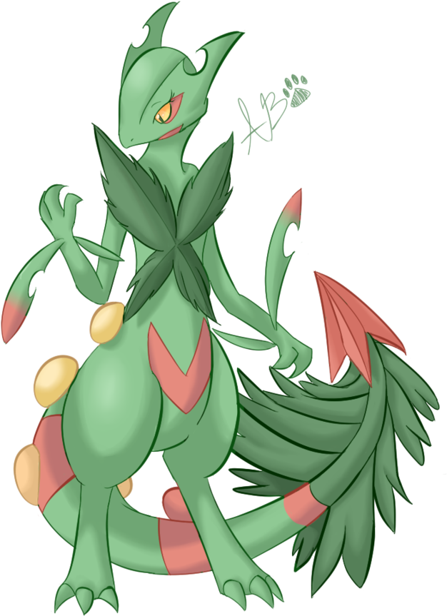 Mega Sceptile By Alpha-bread - Pokemon Sceptile Female (894x894)