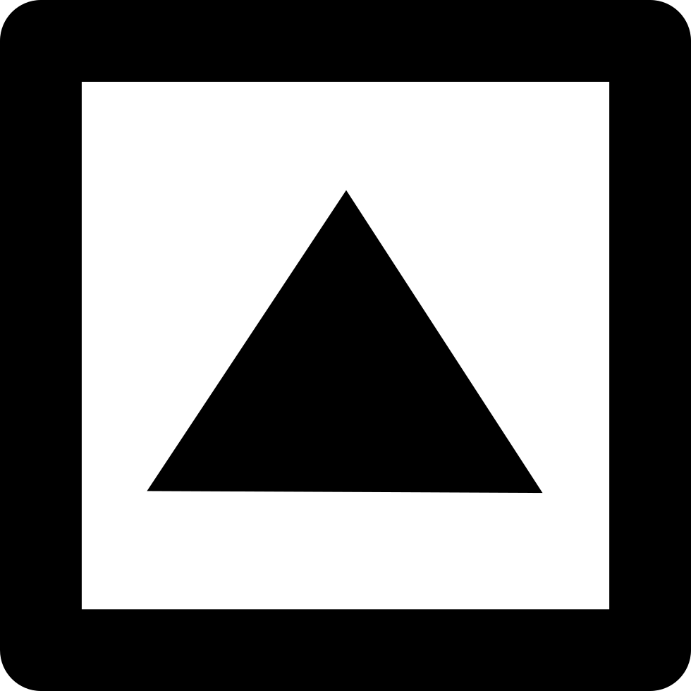 Up Arrow Of Triangular Shape Inside A Square Outline - Square With A Triangle Inside (980x980)