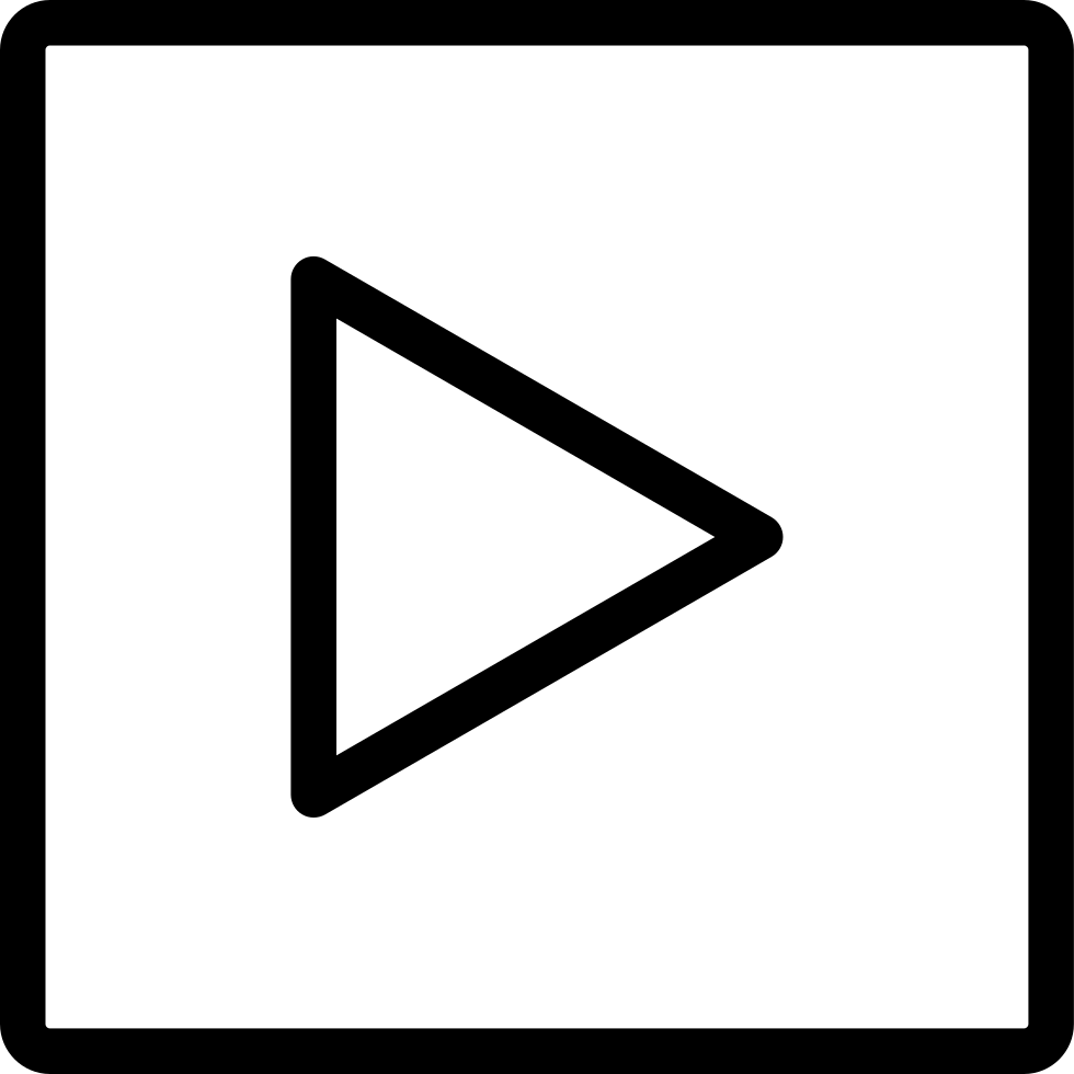 Right Arrow Triangle In Square Button Outline Comments - Arrow (980x980)