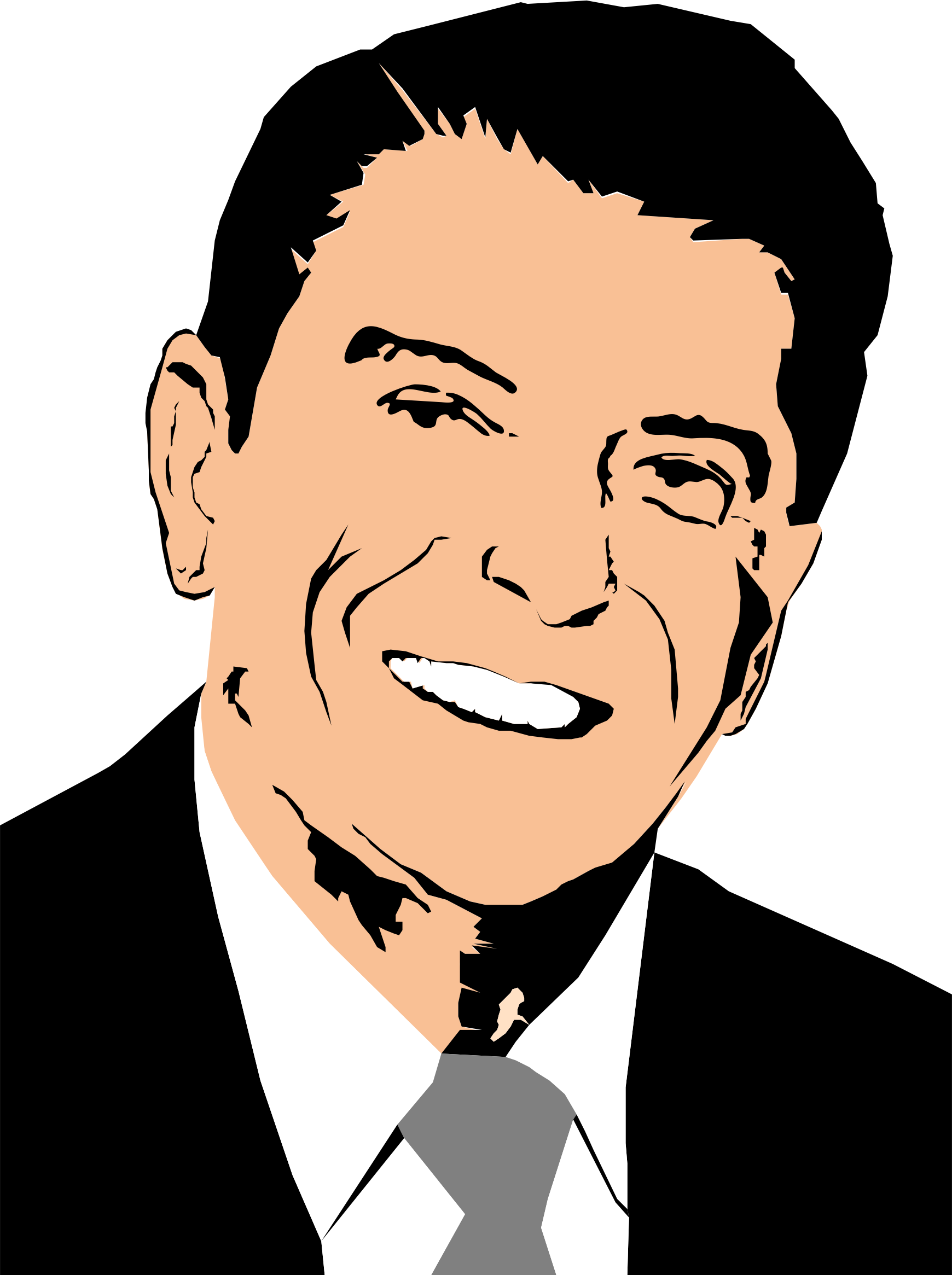 Big Image - Ronald Reagan Cartoon Face (1740x2331)