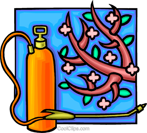Insecticide Spray With Fruit Tree Royalty Free Vector - Clip Art (480x434)