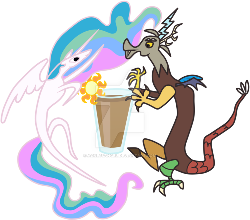 Celestia, Discord, Sun And Chocolate Milk By Agnessangel - Sun (894x894)
