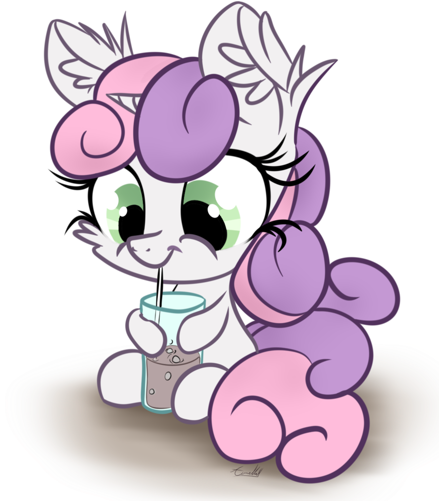 Aurelleah, Blowing Bubbles, Chibi, Chocolate, Chocolate - Cartoon (910x1024)