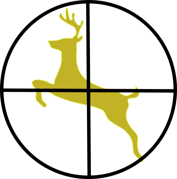 Rifle Scope Clipart - Deer Hunting Png (594x599)