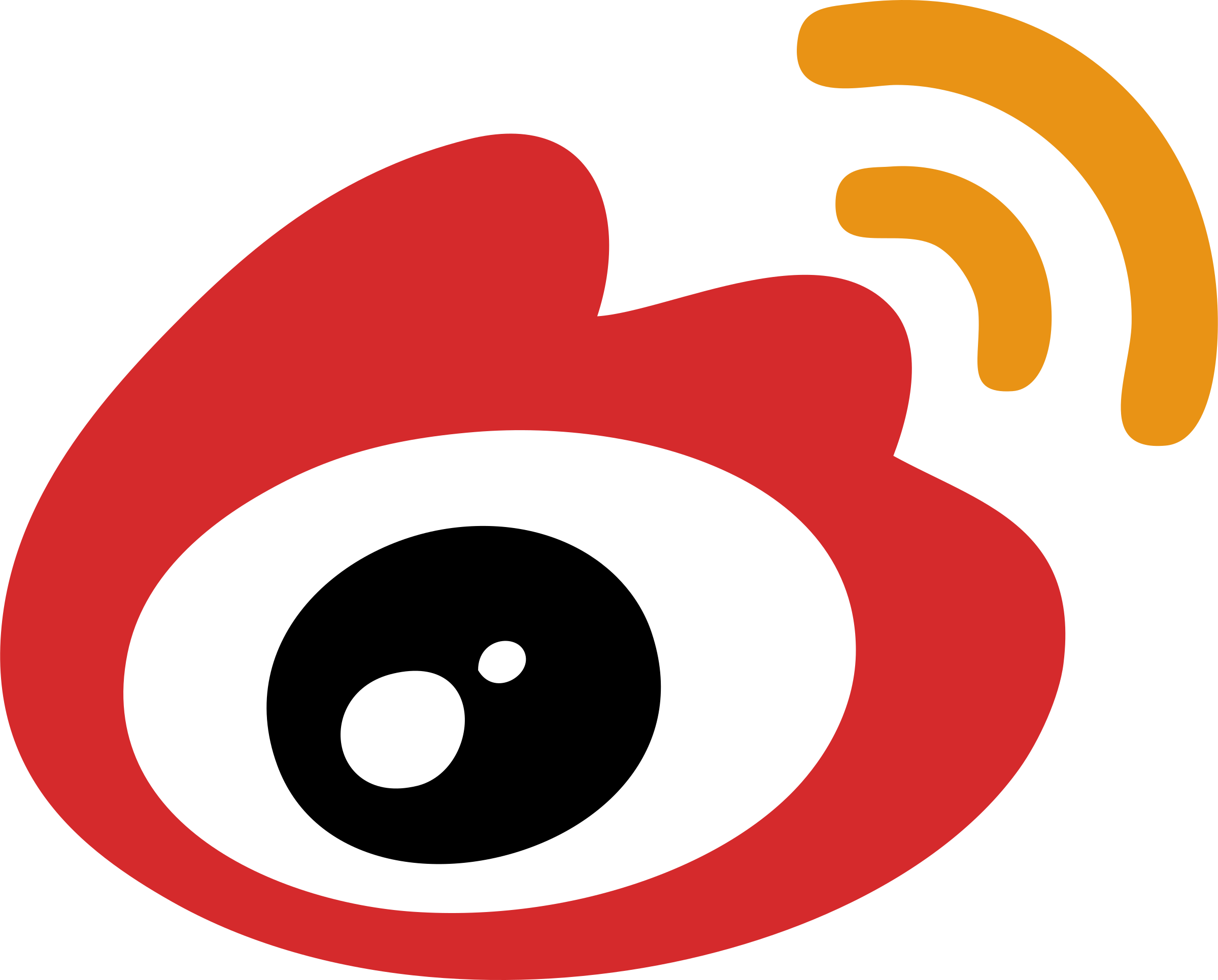 Sina Weibo Icon Logo Black And White - Weibo Logo Transparent (2400x1932)
