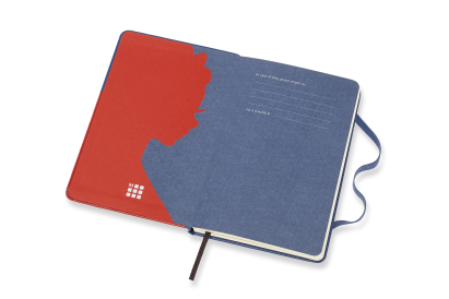 Moleskine Notesz Vonalas Pocket Snow White Apple Kék - Leather (410x410)