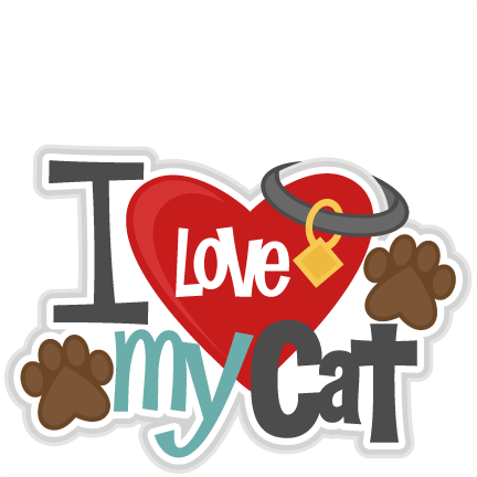 Clipart I Love My Cat - Love My Cat Png (432x432)
