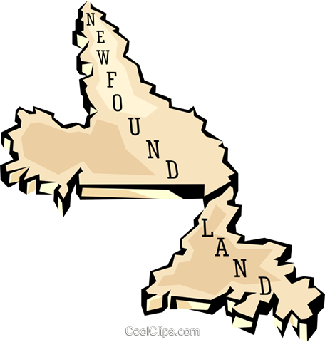 Outline Map Of The - Newfoundland Clip Art (456x480)