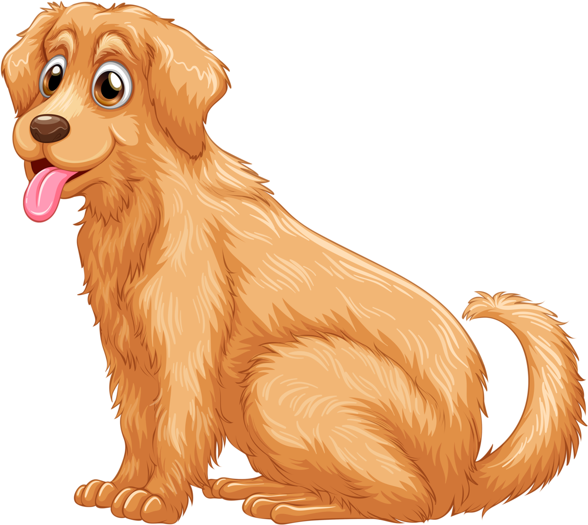 Golden Retriever Clipart Transparent - Golden Retriever Clipart Png (1280x1105)