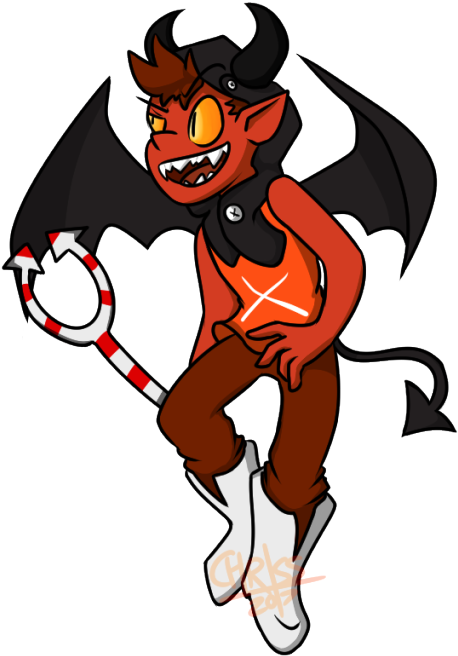 I Suddenly Remembered That I Had This Doodle Of Devil - Cartoon (500x675)