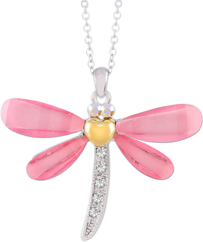 Pendant Classic Dragonfly Pink - Pendant (800x800)