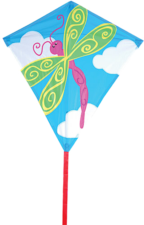 Dragonfly Diamond Kite - Diamond Shaped Kite (80cm ) - Dragonfly (728x728)