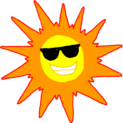 Sun Clipart Transparent Background - Transparent Background Sun Clipart Png (400x401)