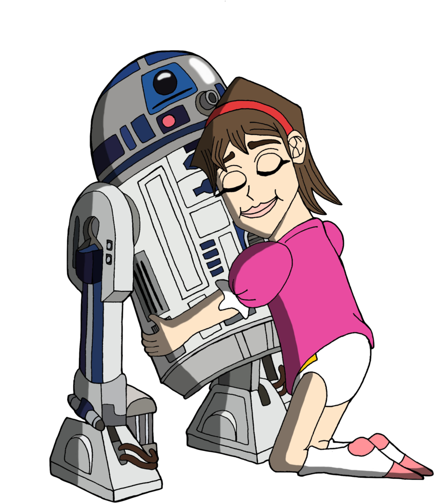 Renthegodofhumor Lily Hugging R2-d2 By Renthegodofhumor - R2-d2 (1024x1024)