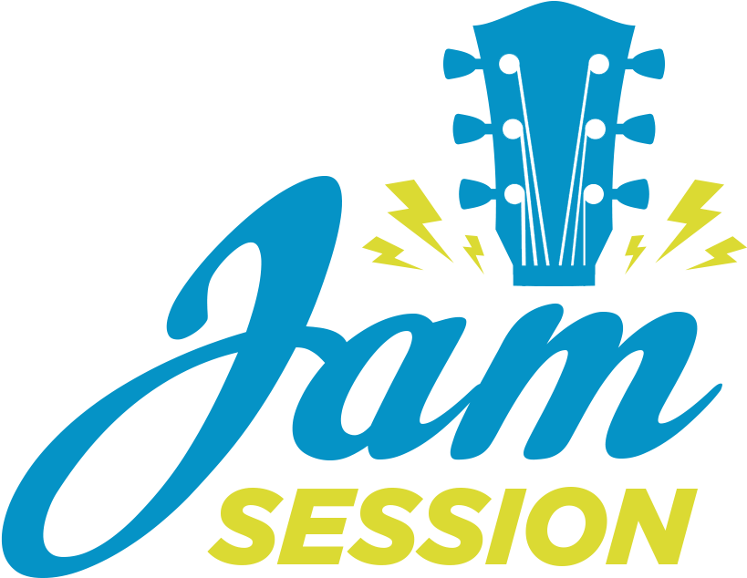 Jam Session Graphic Design T-shirt Logo - Leatherette Notepad & Pen - Blue (1177x841)