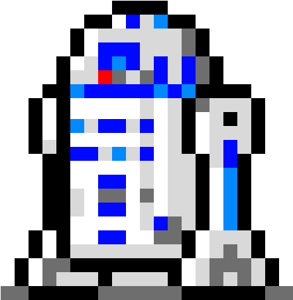 R2d2 Big - Star Wars Pixel Art (490x470)