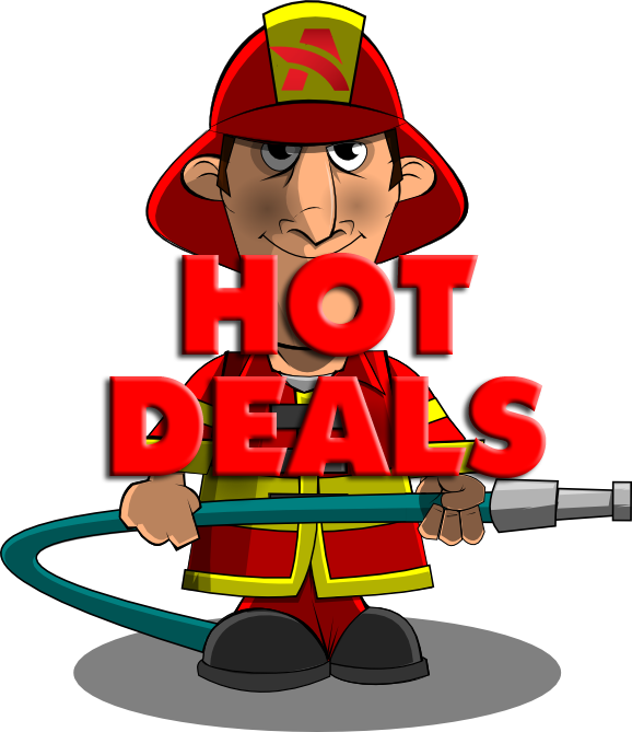 There Are More Than A Dozen Vendor Promotions Going - Fire Fighter Cartoon Png (578x669)