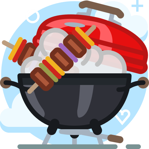 Grilled Food Clipart Bbq Restaurant - Barbecue Party Icon (512x512)
