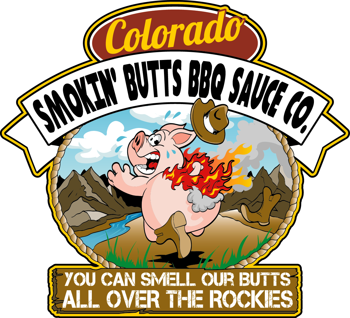 Barbecue Sauce Clipart Bbq Smoke - Smokin Butts Bbq (1212x1103)