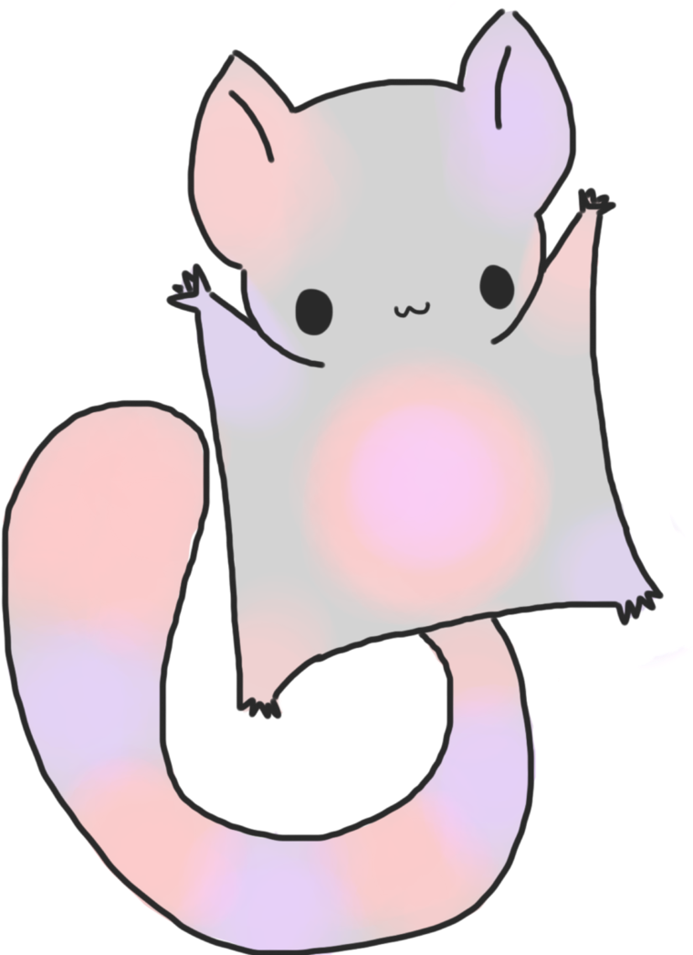 Georgie The Sugar Glider By Truerefrain - Cute Sugar Glider Drawing (766x1044)