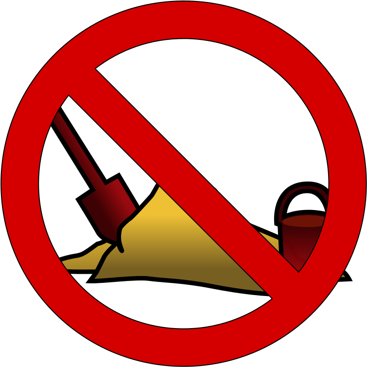 The International Symbol For "not A Sandbox," A Pile - Çizgi Film Logoları (768x768)
