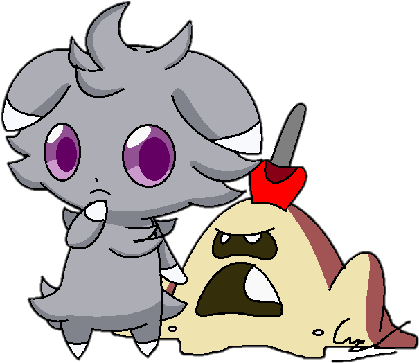 Xturbopoweredx 21 17 Espurr Meets Sandygast By Knightatnights - Sandygast (630x559)