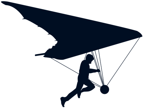 Hand Glider Silhouette - Unique Bargains Home Pvc Glider Prints Diy Decoration (512x512)