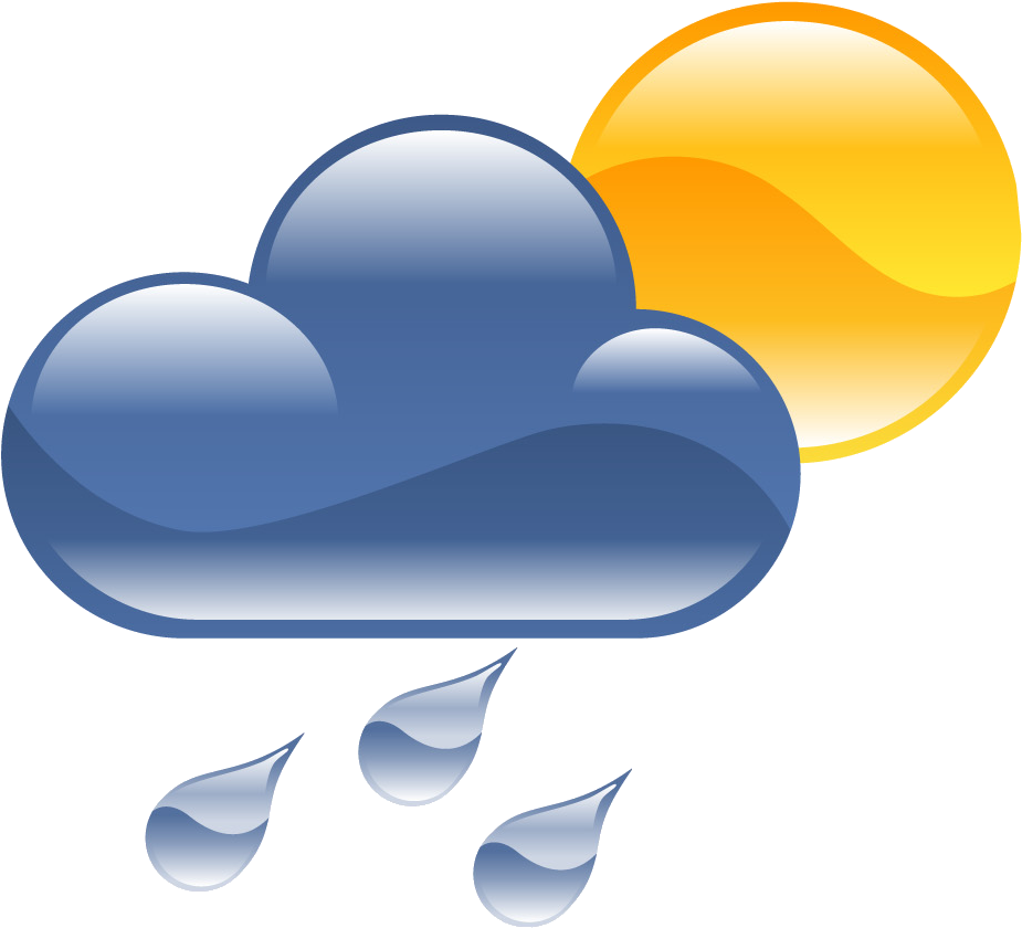 Rain Clipart Sun - Thunder And Lightning Clipart (1001x952)