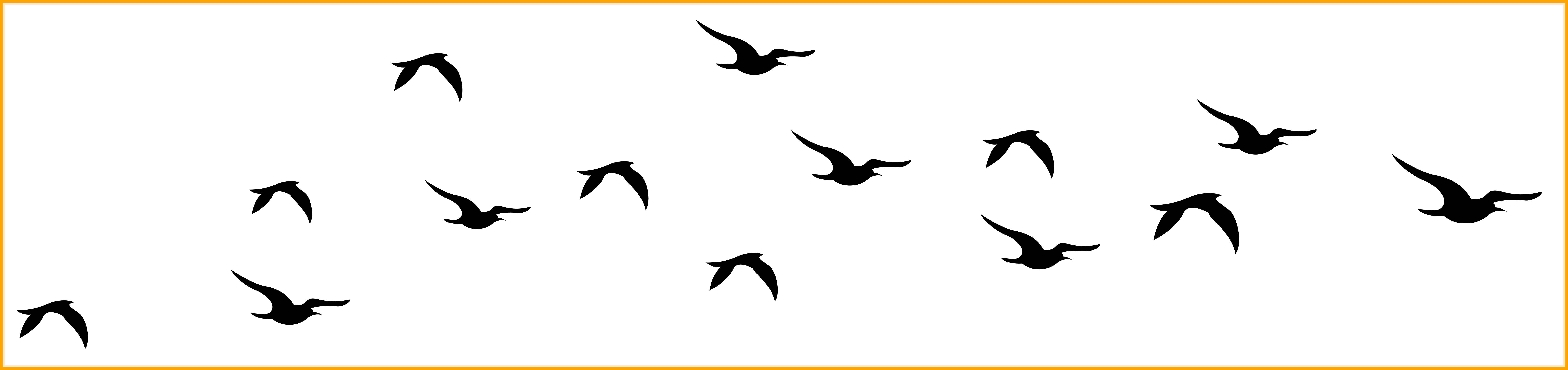 Best Flying Silhouettes Transparent Png Clip Art Image - Transparent Background Birds Clip Arts (7969x1879)