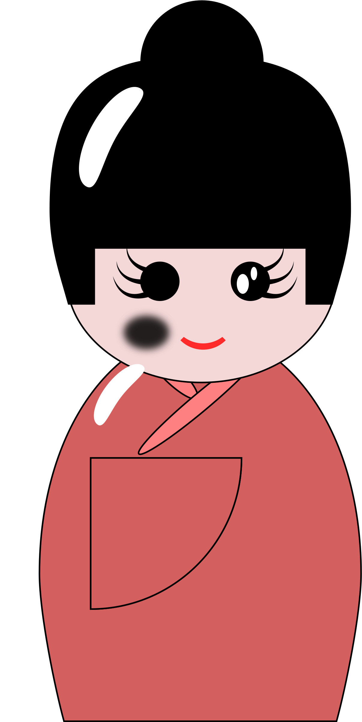 Doll Clipart Japanese Doll - Doll (1367x2400)