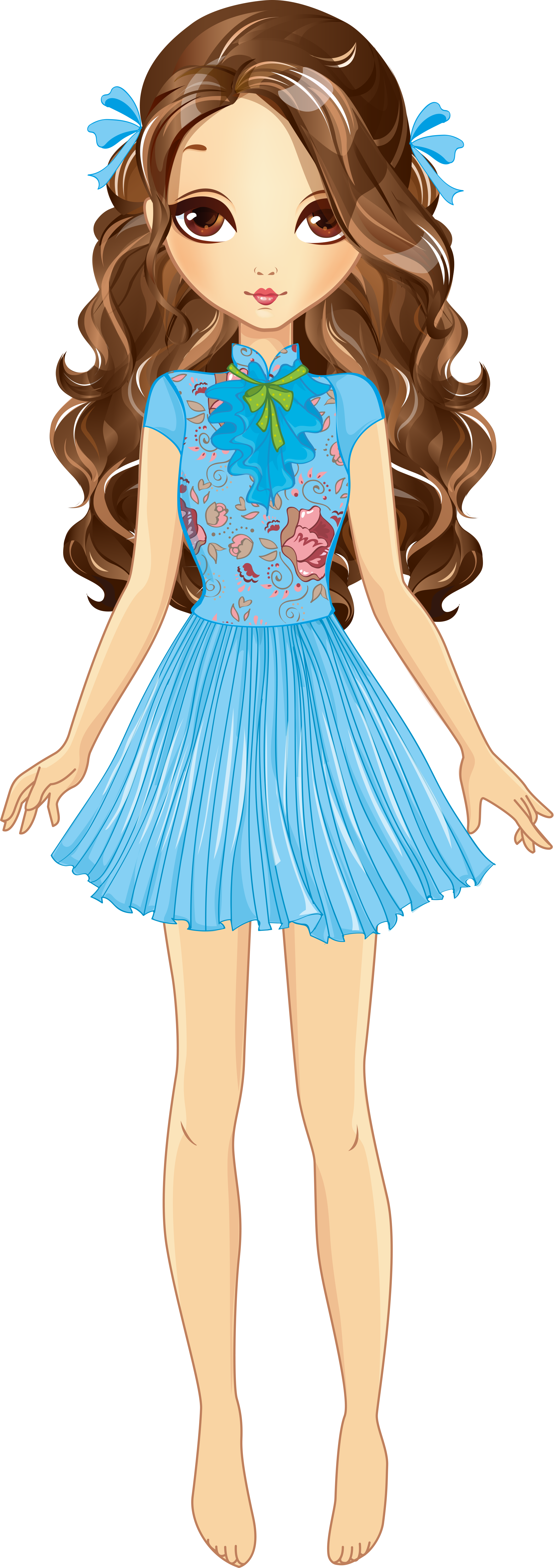 Doll Png Transparent Clipart - Beautiful Girl Png Clipart (2121x5999)