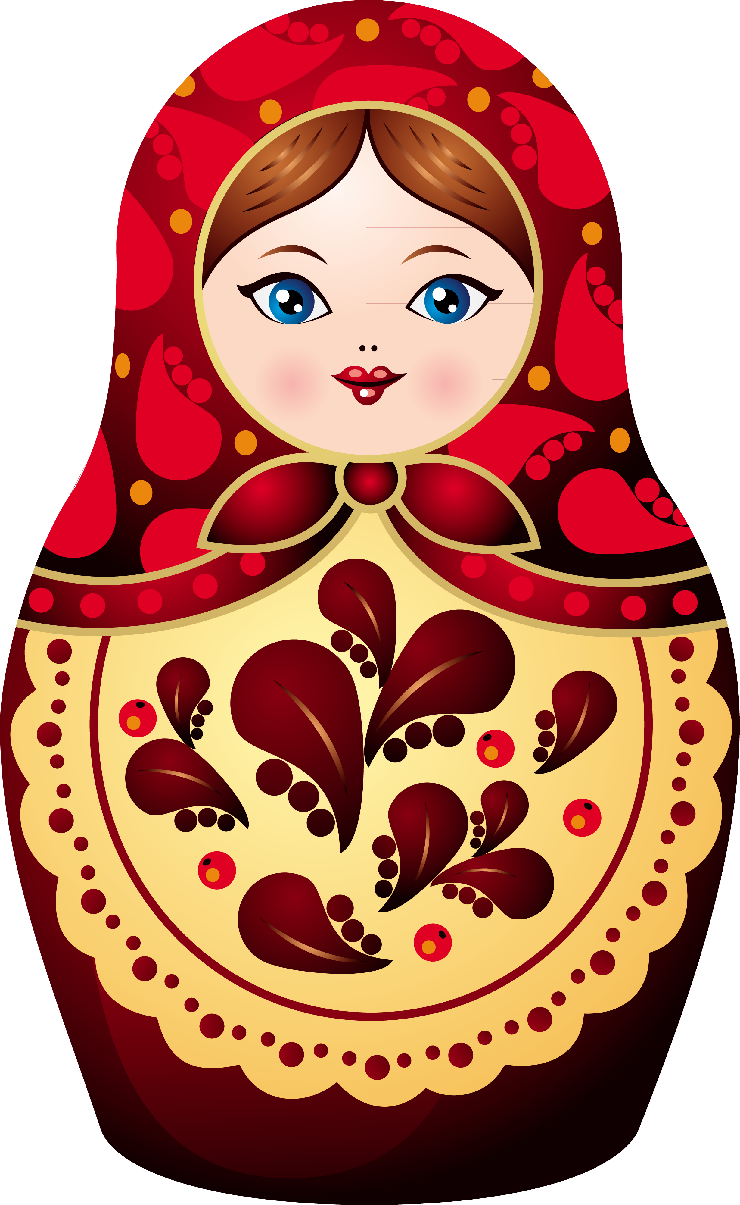 Doll Clipart Russia - Russian Babushka Doll (2458x4000)