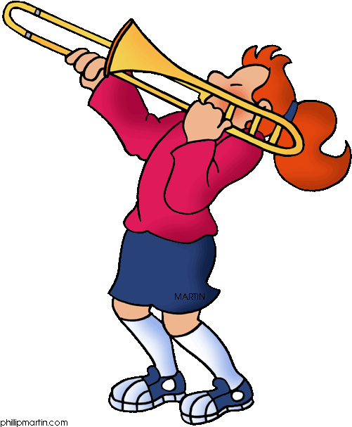 Brass 20clipart - - Trombone Player Clipart (536x648)