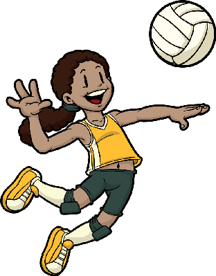 Volleyball Player Clipart - Volleyball Player Clipart (312x399)