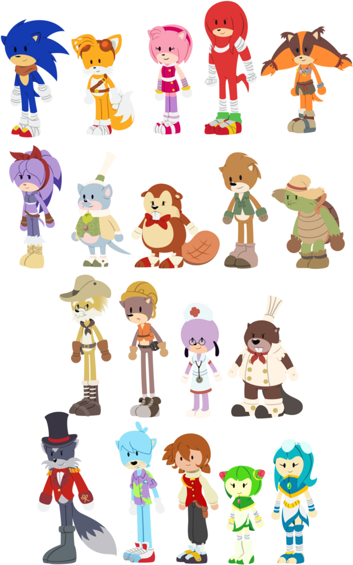 Mini Boomers - Sonic Boom Background Characters (713x1119)