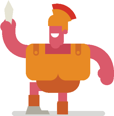 Gladiator Clipart Animated - Cartoon Gladiator Gif (700x625)