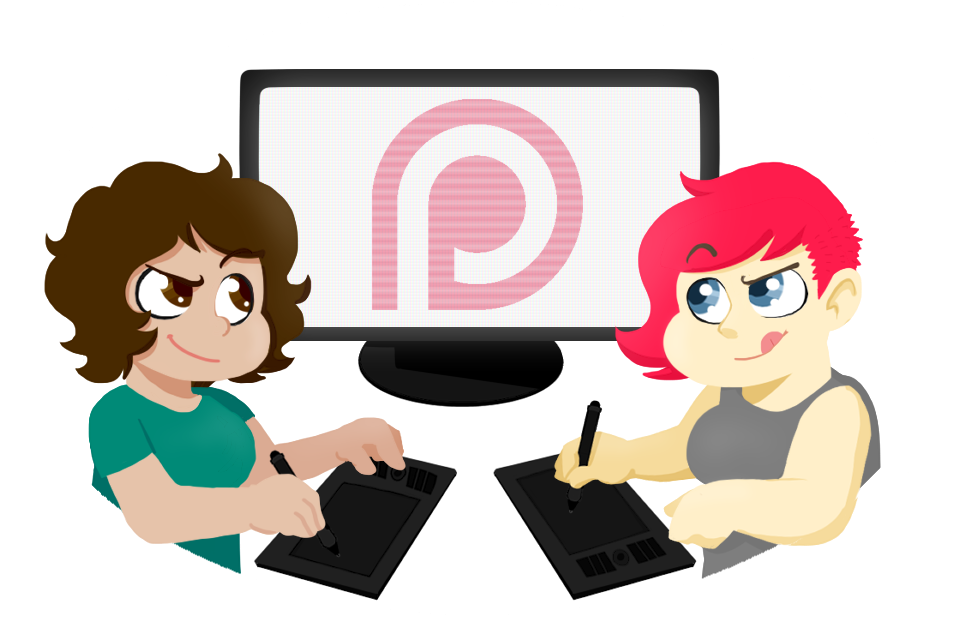 A Pair Of Best Friends And Independent Artists Who - Cartoon (964x716)