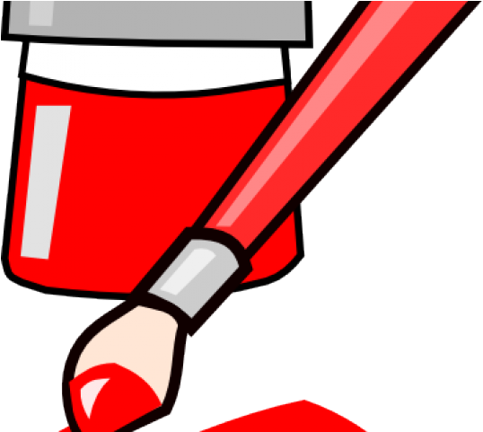 Red Paint Cliparts - Paint Brush Clip Art (640x480)