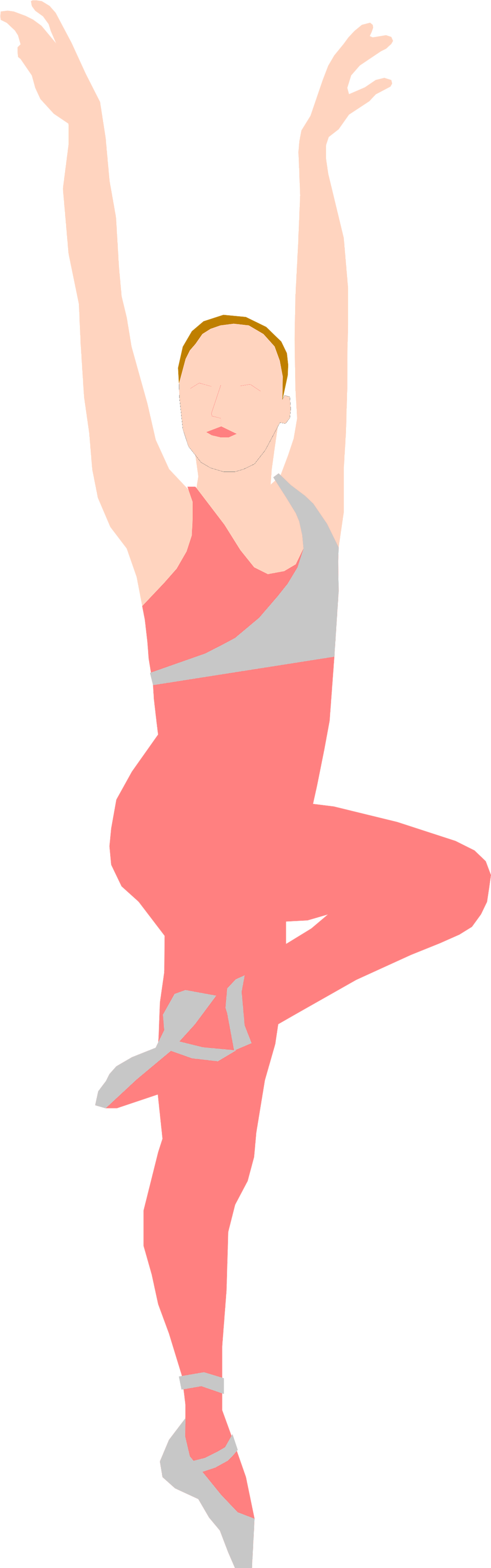 Illustration Of A Ballet Dancer - Girl (958x3060)
