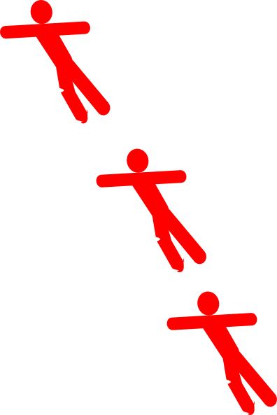 This Free Clip Arts Design Of Red Falling Man - Clip Art (396x593)