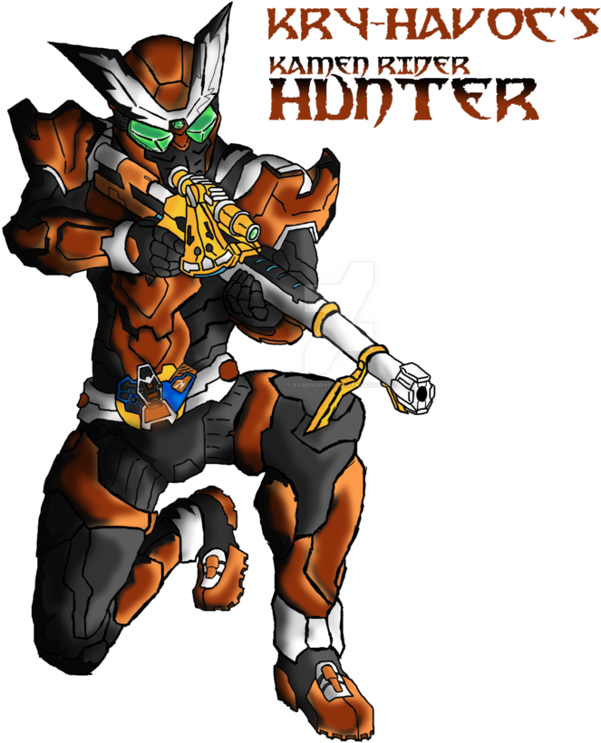 Kamen Rider Hunter By Ramendriver - Cartoon (790x1012)