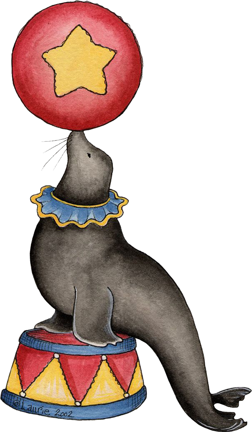 Circus Animals - Vintage Circus Elephant Clipart (850x1441)