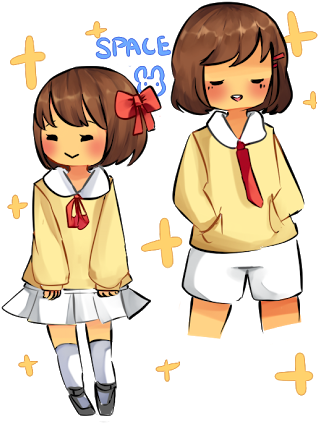 Girl Frisk And Boy Frisk - Frisk A Boy Or A Girl (332x442)