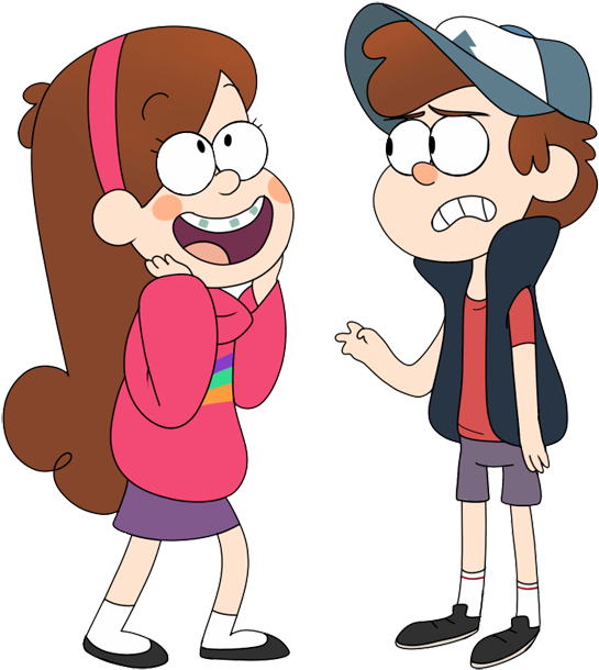 Gravity Falls Cliparts - Esrarengiz Kasaba Dipper Ve Mabel Png (576x636)