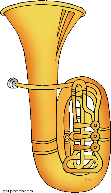 Free Clip Art Picture By Phillip Martin - Brass Instrument Clip Art (392x648)