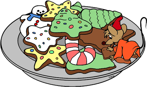 Cookie Clipart Christmas Treats - Cartoon (500x299)