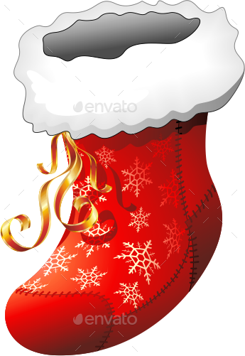 Cartoon Christmas Stocking - Christmas Stocking Cartoon (345x501)