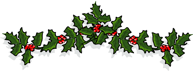 Vriendelijke Groet, - Christmas Holly Banner (640x320)