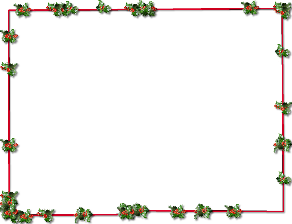 Christmas Border Png Transparent Picture - Christmas Frame Png Transparent (1024x787)
