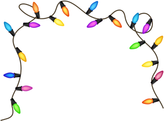 Christmas Lights Clipart Clear - Transparent Background Christmas Lights (570x409)
